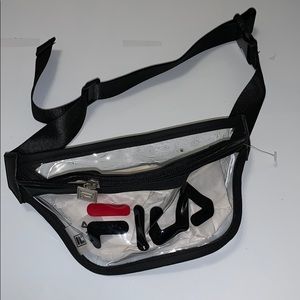 FILA  Clear Fanny Pack Navy Blue